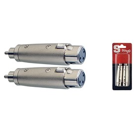 2 Fem Xlr /Male Rca Adapt.-Met