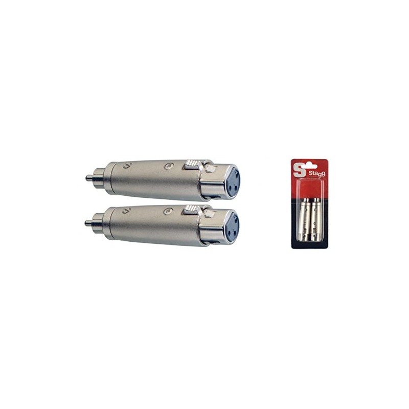 2 Fem Xlr /Male Rca Adapt.-Met