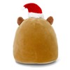 Lucky Radish 9.8-Inch Capybara Christmas Plush with Santa Hat, Soft