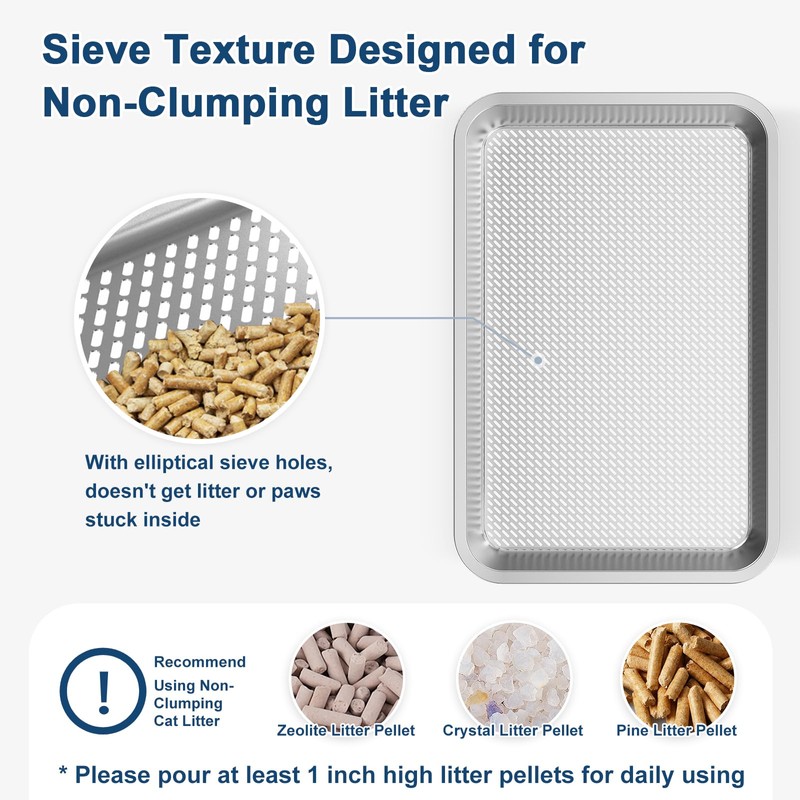 23.6”x15.7”x6” SuzziPaws Stainless Steel Litter Box with Odor Control System,