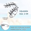 Toe Ring Leaf Wrap Around .925 Sterling Silver Adjustable Size