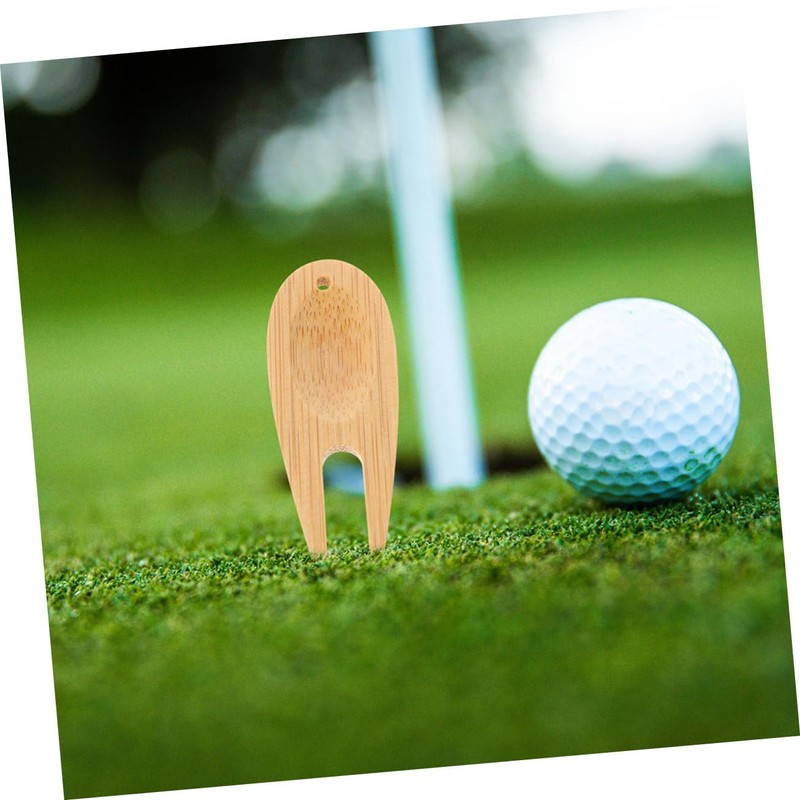 Kisangel 8-pc Bamboo Divot Repair Tool Set Golf Accessories for