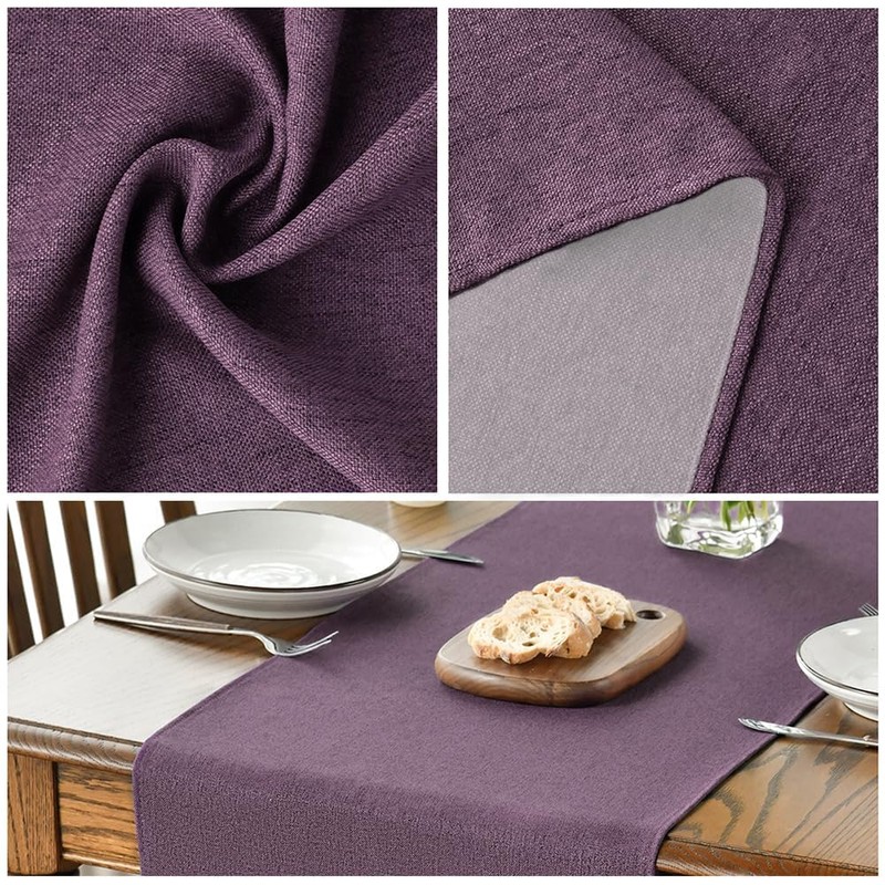Artoid Mode Purple Table Runner, Seasonal Fall Winter Machine Washable