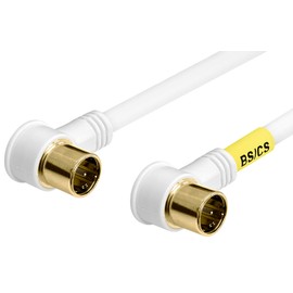 F-Factory S-4C-FB S-4C-FB 0.2m L-Shaped Plug Gold-Plated (Supports 4K8K / Terrestrial Digital/BS CS/CATV Digital Broadcasting), White FF-L991WH
