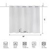 YISURE Split Shower Curtain for Bath Sliding Transfer Bench, White