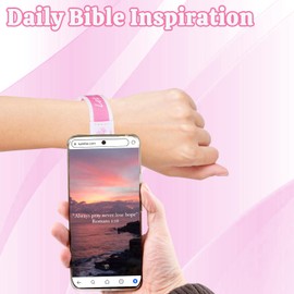 PWMENLK Bible Verse Bracelets for Men & Women - NFC Christian Wristband with Daily Scripture, WWJD Jewelry, Lent & Easter Gifts, Baptism & Prayer Devotional Jewelry, Large, Nylon, no gemstone