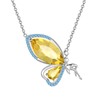 Butterfly Fairy Pendant Necklace with Woman 925 Sterling Silver Elegant