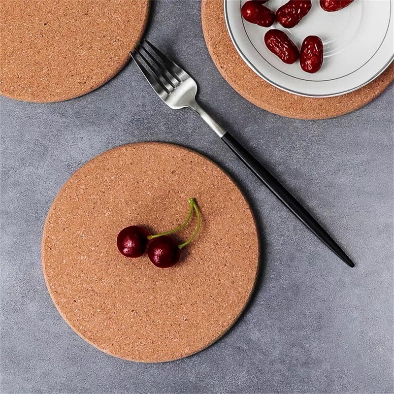 Round Hot Pan Coasters, Cork Coasters for Drinks, Coffee, Tea,