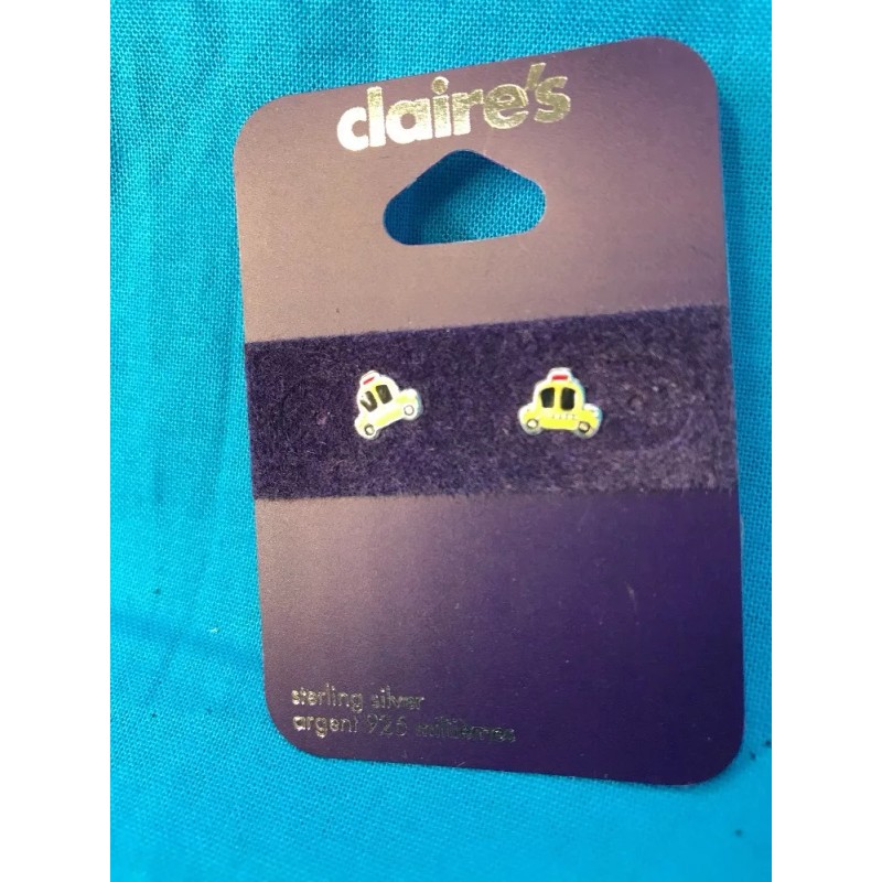 Claire’s One Cute Pair Of Claire's Sterling Silver Yellow Taxi