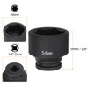 HARFINGTON 6-Point Impact Socket 3/4" Drive 54mm Metric 40Cr Alloy
