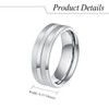 Cupimatch Men's Stainless Steel Engagement Rings: Wedding Rings Promise Partner