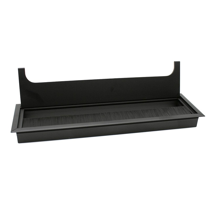 DOJA Barcelona 2 cable entry for desk, black, rectangular cable