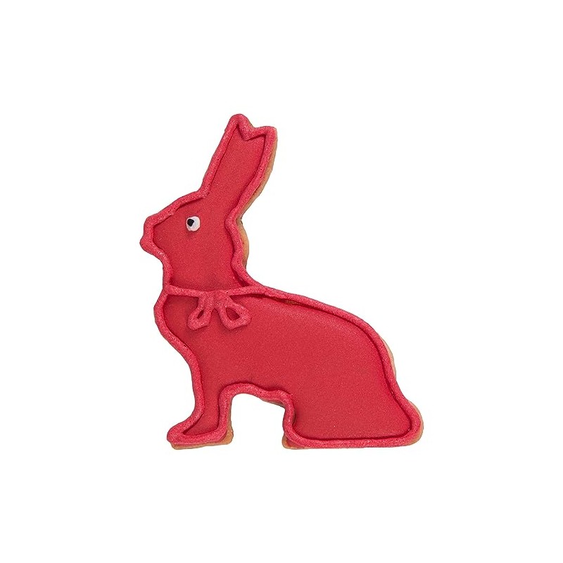 Staedter Sitting Rabbit Cookie Cutter, Silver