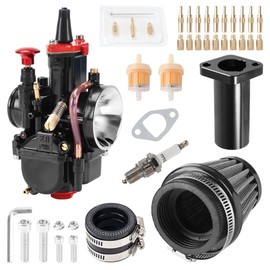 CMIYETO PWK28 Carburetor 28mm PWK Carb for 75cc-125cc Engine High Performance Motorcycle Carburetor Universal for 2T 4T Engine CT200 BT200 MB200 Mini bike KT196 Dirt Bike Motocross Scooter ATV Quad