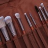11pcs Artificial Fiber Brush Hair Wooden Handle Facial Makeup Brushes