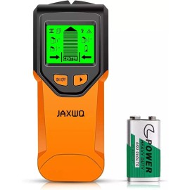 JAXWQ Stud Finder, 5 in 1 Multi-Function Wall Stud Sensor Detector with LCD Display - Orange