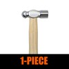 Mini Wooden Handle Round Head Hand Hammer,3 PCS Reinforced Ball