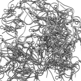 Kare & Kind Earring Hooks - 200 pcs - 18 mm retail packaging (Gray)