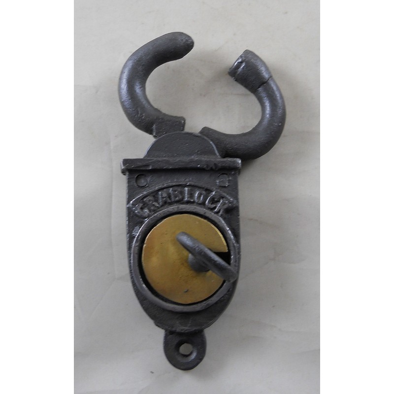 Antique Style Crab Lock Padlock with 2 Skeleton Keys