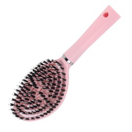 Hair Brush, Pink, Boar Bristle Brush, Hair Brush Without Pulling, Wet and Dry, Suitable for Various Hairstyles