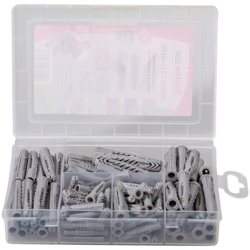 fischer Meister-Box UX/UX R, Dowel Set with 110 Pieces, Universal