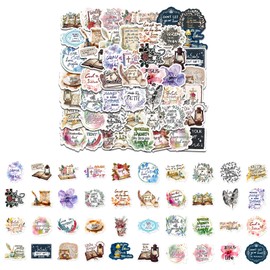 50 Stück Bibelvers-Aufkleber – Inspirierende Jesus-Sticker, wasserfest, farbbeständig – Christliche Aufkleber für Frauen, Männer, Kinder, Wasserflaschen, Tagebücher und mehr – Inklusive Geschenkbox