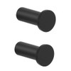 SAYAYO 2PCS Black Coat Hooks Wall Mounted SUS304 Stainless Steel