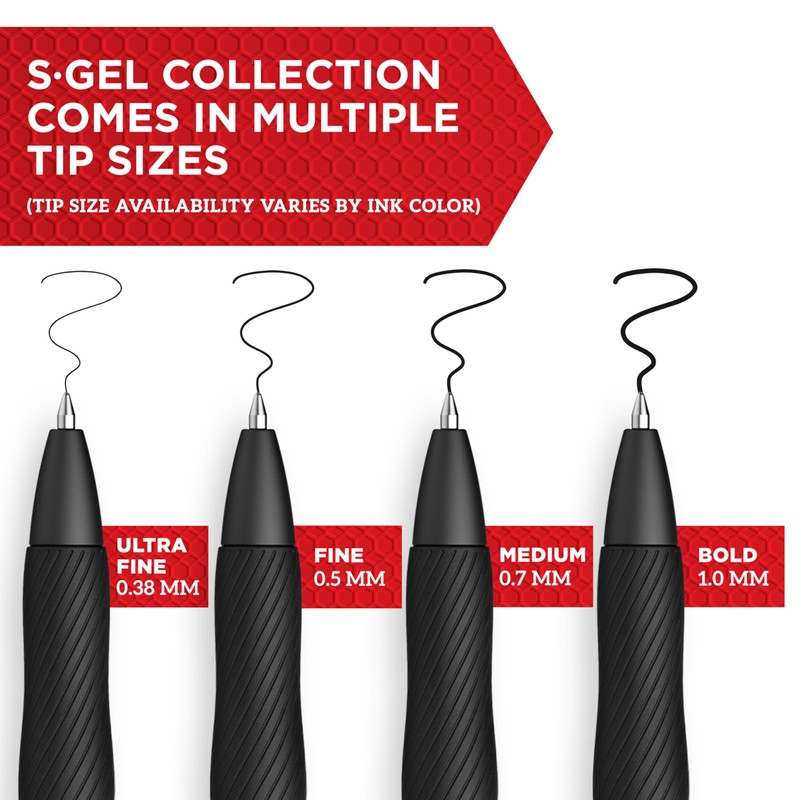Sharpie S-Gel Pens | Fine Point 0.5mm | Black Ink