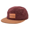 Blackskies Obsidian 5-Panel Cap, Black and Burgundy, Wool Visor, Unisex
