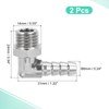 sourcing map Pack of 2 Nickel-Plated Copper Hose Nozzles 6