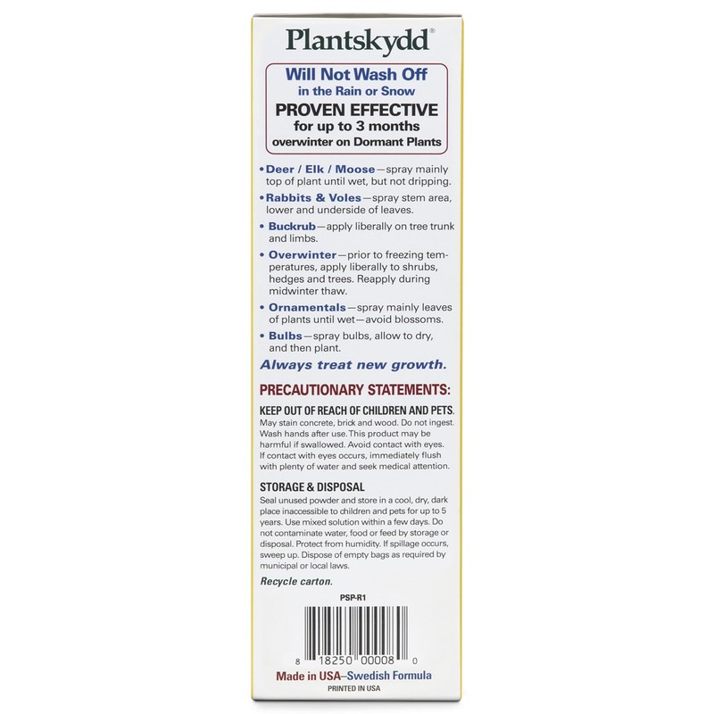Plantskydd Animal Repellent - Repels Deer, Rabbits, Elk, Moose, Hares,