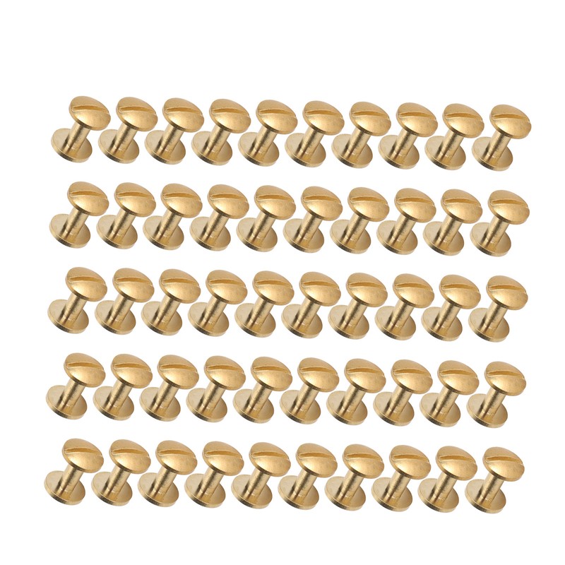 50 Set Leather Fasteners Kit Rivets for Binding Belt Strap