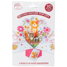 Happy Birthday Cats Pop-Up Greeting Card Original Second Nature 3D Pop Up Cards