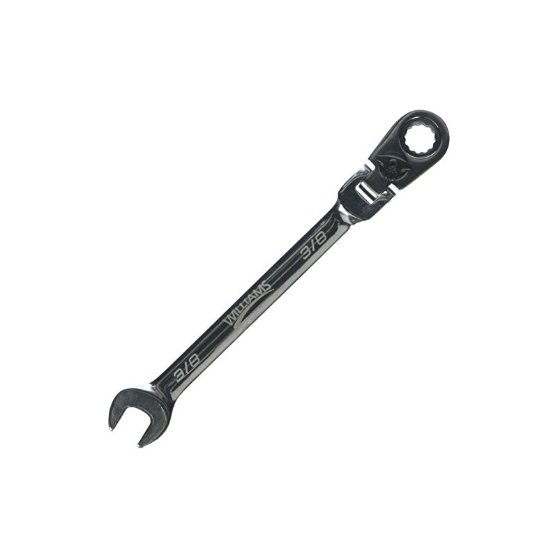 Williams JHW1212RCF Flex-Head Reversible Ratcheting 12-Point SAE Combination Wrench, with