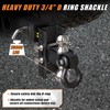 TIROL 2 Inch Adjustable Trailer Hitch Receiver with Shackle -