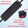 TWTADE 3 Prong Extension Cord with Inline Switch On/Off 14AWG