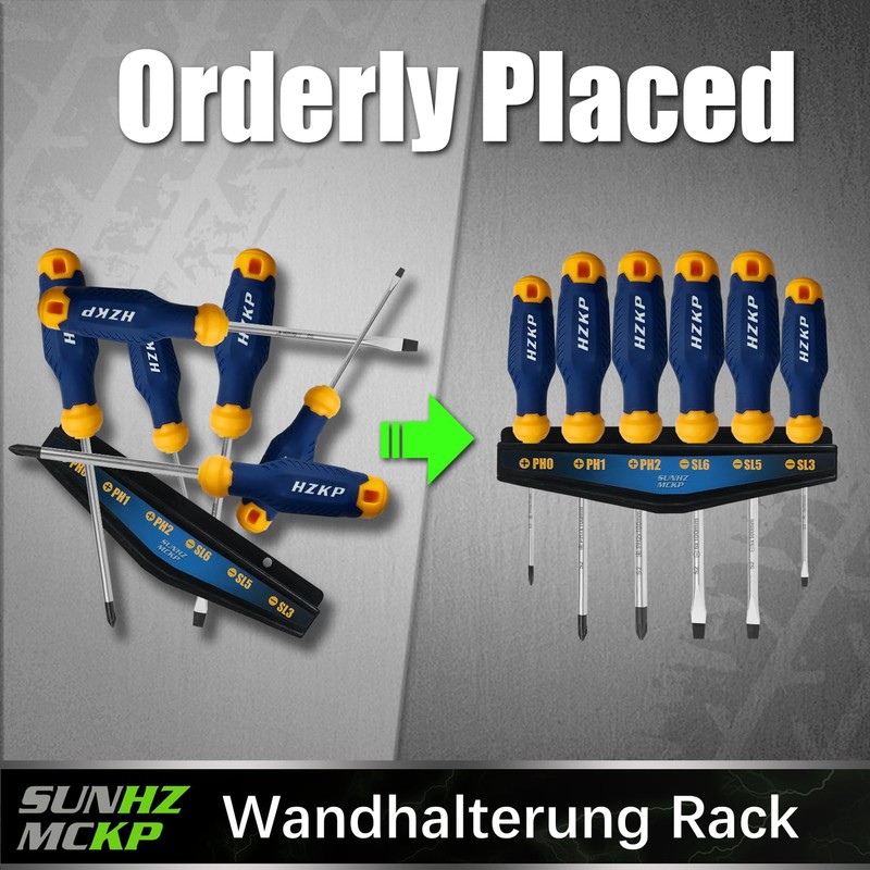 SUNHZMCKP 7-Piece Magnetic Screwdriver Set, 3 Phillips Screwdrivers and 3