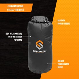 ScentLok Atom Airtight Bag, Scent-Proof Bag - Black (Standard)