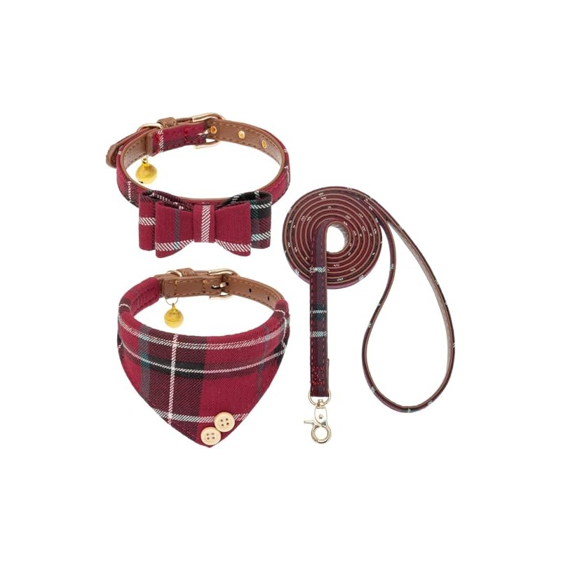 KOOLTAIL- Conjunto de collar y correa para perros pequeños con