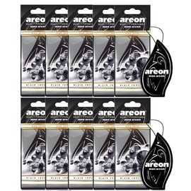 AREON Mon Car Air Freshener Hanging Black Crystal Set Multi Pack of 10