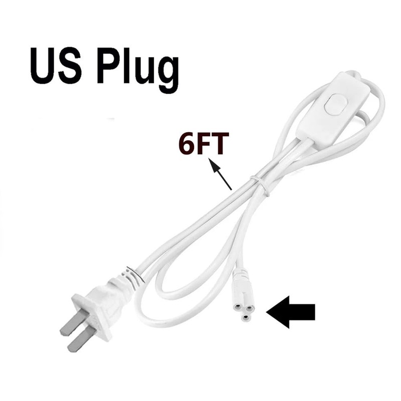 2 Pack T5 T8 LED Wire Connector Power Cord -