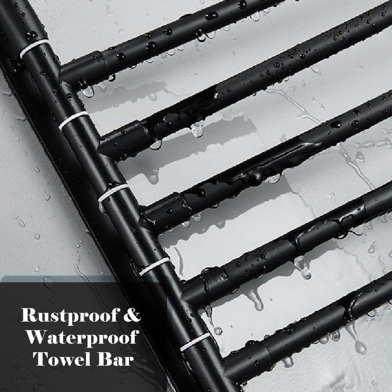 Swivel Out Towel Racks with Hooks 2-Bars Foldable Arms Bath