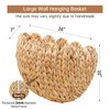 Coeusy Wicker Hanging Basket,Scalloped Wall Basket for Home Decor and