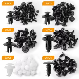 For Jeep 100Pcs Car Bumper Hood Clips Retainer Rivet Fastener Fender Push Pin