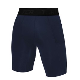 TCA Boy's SuperThermal Compression Base Layer Thermal Under Shorts - Dark Blue, 12-14 Years