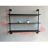 HDDFER Industrial Pipe Shelf Shelving Bookcase, Wall Mounted Rustic Bookshelf,