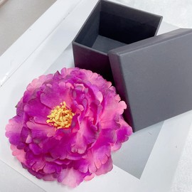 Dainty Big Peony Flower Brooches Pins Flowers Brooch Classic for Wedding Party Dance Banquet for Women Lapel Pins Dress Suit Clothes Accessories Jewelry Valentine's Day Gifts 120mm (Rose Purple)