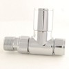 Straight Chrome Radiator Valves - Milan Manual Radiator Valve Set