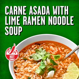 Tapatio Ramen Noodle Soup - Big Bowl - Carne Asada with Lime Flavor, 3.88 Oz (Bulk Case of 6)