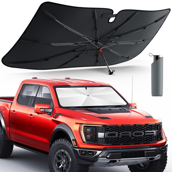 [Upgrade] DMJN Umbrella Windshield Sun Shade, [Nano-Ice-Crystal Coatings] Umbrella Sunshade